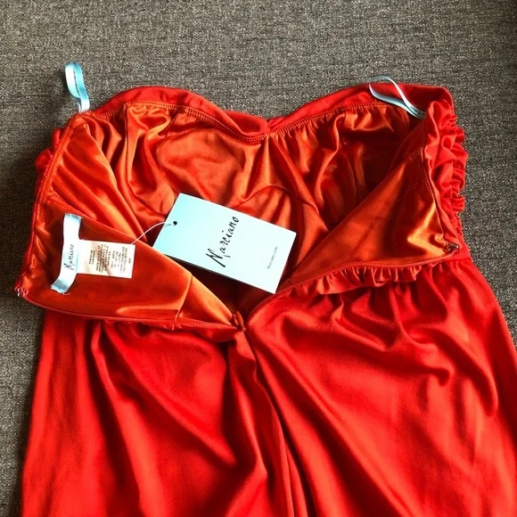 MARCIANO Red Strapless Cocktail Dress - Picture 5 of 6